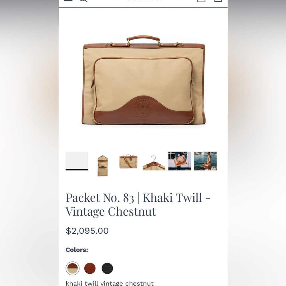 Original Ghurka. Has wear on the front of bag. In original box.